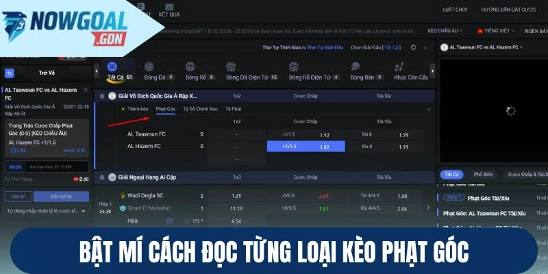 Bật mí cách đọc từng loại kèo phạt góc